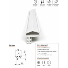 MAKPLASTİK FİTİL PROFİL P 187 Ahşap Kapı Kasa Fitili 100 Metre Beyaz