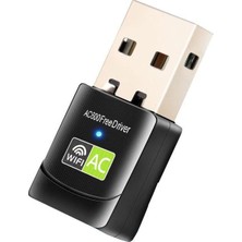 Schulzz Mini Wifi USB Adaptör 600MBPS 5ghz Kablosuz Alıcı Adaptörü Siyah Renk