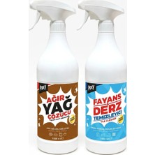 Poxy Fayans ve Banyo 1 lt & Ağır Yağ Çözücü 750 ml Set - 1,7 lt