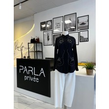 Saloon Siyah Taşlı Gömlek