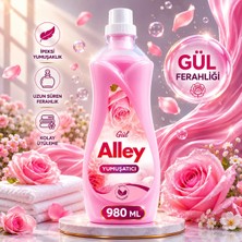 Fakir By Alley Gül Kokulu Çamaşır Yumuşatıcı 980 ML – Ipeksi Yumuşaklık ve Kalıcı Ferahlık
