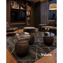 Velura Home & Living Küre Orta Sehpa - Dragon - Koyu Ceviz - Şeffaf Fasulye