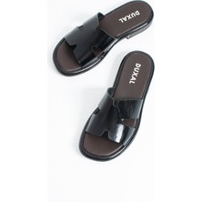 Duxal Shoes Cordelia Kadın Hakiki Deri H-Bant Terlik - Günlük Şık Cilt Deri Sandalet
