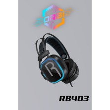 Orbi E-Sport Uyumlu 7.1 Siyah Rgb Profosyonel Mikrofonlu Kablolu Gaming Kulaklık RB403