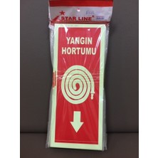 Starline Fosforlu Fotolümen Yangın Hortumu Ikaz Levhası (2 Adet)