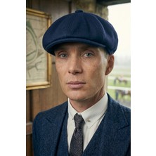 Takı Dükkanı Erkek Kasket Peaky Blinders Driver Kaşmir Şapka Bere Fötr Lacivert CP224U