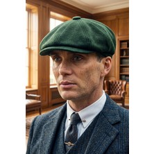 Takı Dükkanı Erkek Kasket Peaky Blinders Driver Kaşmir Şapka Bere Fötr Yeşil CP224U