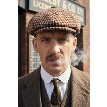 Takı Dükkanı Erkek Kasket Peaky Blinders Driver Kaşmir Şapka Bere Fötr Kazayağı Desenli CP224U