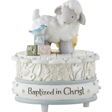 Lidyada Maison Brands Faithworks - Baptized In Christ Müzikal Heykelcik, 9,5 x 10,5 Cm, Kuzu - Brahms Ninni
