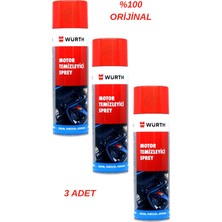 Würth Motor Temizleyici Sprey 500 ml 3'lü (3 Adet) – Etkili Yağ ve Kir Temizleyici