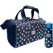 Coral High Lacivert Yıldız Desenli Kız Çocuk Spor Çantası ve 500 ml Çelik Matara Seti 27545