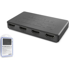 Dorasan HDMI Splitter 4K 1 In 4 Out + USB Güç Kablosu - Siyah HDX1372