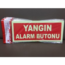 Starline Fosforlu Fotolümen Yangın Alarm Butonu Ikaz Levhası (2 Adet)