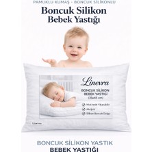 The Sıvı Geçirmez Bebek Yastığı, Antialerjik Yastık , %100 Pamuklu, Boncuk Silikon 35X45 cm