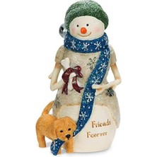 Lidyada Maison Pavilion The Birchhearts Forever Kardan Adam Figürü ile Köpekler, 11,4 cm Beyaz