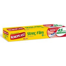 Koroplast 100 mt Streç Film Hediye Pratik Kesme Bıçağı ile Hijyenik Gıda Saklama Çözümü