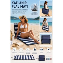Binbirreyon Katlanır Taşınabilir Yer Şezlongu 140X50CM AA109 1 Kişilik Çantalı Konforlu Plaj Mobilyası