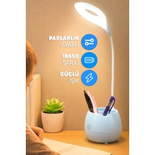 Empressco Telvesse Şarjlı Masa Lambası Işık Ayarlanabilir Kalemlik Telefon Stand Ders Çalışma Okuma Işığı 0620 Turkuaz - Fiyatı, Yorumları