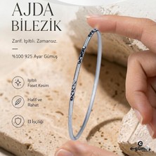 E-Gümüş 925 Ayar Yıldızlı Gümüş Ajda Bilezik