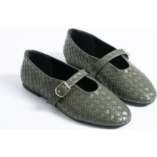 Duxal Shoes Babs Kadın Tokalı Mary Jane Model Günlük Rahat Düz Taban Şık ve Konforlu Kadın Babet