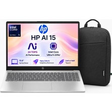 Hp Aı 15 Intel Core Ultra 5 225U 8gb 512GB SSD Freedos 15.6" Taşınabilir Bilgisayar SMD51E0EA + Çanta