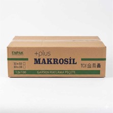Megasil 4 Plus Makrosil Garson Katlama 33X33 Ev Tipi Peçete 12X100 Yaprak