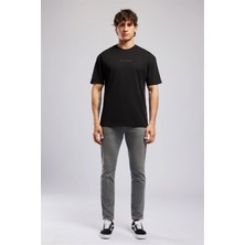 Lee Cooper Aylex Erkek Loose %100 Pamuk Baskılı Bisiklet Yaka T-Shirt Siyah