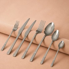 Gökdil Hasır Desenli 84 Parça 12 Kişilik Çelik Çatal&kaşık&bıçak Takımı