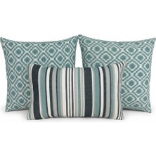 Elanora Home Indoor Outdoor Kırlent,güneşe Dayanıklı Balkon Bahçe Marin Kırlent Kılıfı 3’lü Set