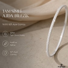 E-Gümüş 925 Ayar Gümüş Simli Ajda Bilezik