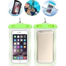 Case 4u tüm Telefonlara Uyumlu Yağmur Su Geçirmez Waterproof Deniz Havuz Altı Geçirmez Kılıf Yeşil