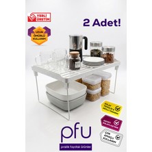 PFU Pratik Faydalı Ürünler Dolap Içi Düzenleyici | Dolap Içi Organizer | Raf Içi Düzenleyici | Pratik Düzenleyici Raf - 38 x 24 cm