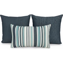Elanora Home Indoor Outdoor Kırlent,güneşe Dayanıklı Balkon Bahçe Marin Kırlent Kılıfı 3’lü Set