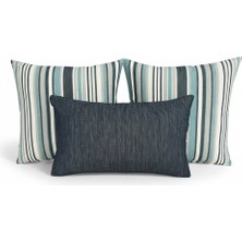 Elanora Home Indoor Outdoor Kırlent,güneşe Dayanıklı Balkon Bahçe Marin Kırlent Kılıfı 3’lü Set