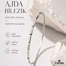 E-Gümüş 925 Ayar Gümüş Ajda Bilezik