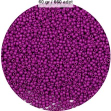 Asil Acar Home Fuşya Renk 4 mm Yaklaşık 660 Adet / 60 Gram Cam Boncuk Oya Yazma Bileklik ve Kolye