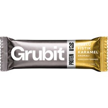 Grubit Tuzlu Fıstık Karamel Aromalı Protein Bar (12 adet)