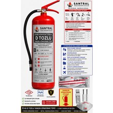 Santral D Tozlu 6 kg Yangın Söndürme Cihazı(Metal Yangınları Için)