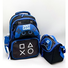 Mixx Store Joystick Desenli Termal Beslenmelik ve Kalemlikli Çocuk Sırt Okul Ilkokul Çantası Seti