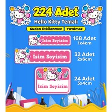 Sb Store Okul Kreş Kişiye Özel Isim Etiket Seti Hello Kitty Temalı - Model 676