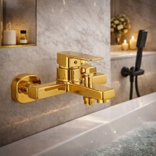 Viosa Gold Kare Banyo Bataryası Aç Kapa 5 Yıl Garantili Musluk