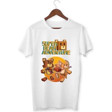 Alpşan Ticaret Super Bear Adventure Baskılı Çocuk Tişörtü – Renkli Oyun Temalı Kısa Kollu T-Shirt