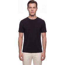 Efor Comfort Fit Pamuklu Bisiklet Yaka Siyah Tişört Ts 929