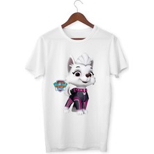 Alpşan Ticaret Paw Patrol Sweetie Baskılı Çocuk/yetişkin Tişörtü Paw Patrol Sweetie Beyaz Kısa Kollu
