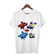 Alpşan Ticaret Brawl Stars Bolt Tişört Çocuk Yetişkin Beyaz T-Shirt Unisex Bolt Çocuk Tişört