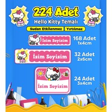 Sb Store Okul Kreş Kişiye Özel Isim Etiket Seti Hello Kitty Temalı - Model 679