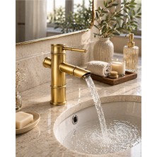 Viosa Eskitme Antik Bambu Lavabo Bataryası Osmanlı Tip Nostalji Musluk