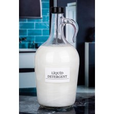 Nyl Home Dekoratif Cam Sıvı Deterjan Şişesi Siyah Kapak 1.5lt (Ing)