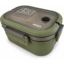 Noki Luxury Plastik Lunch Box Yeşil Taşıma Kulplu Beslenme Kabı