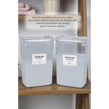 Nyl Home 2 Adet Vakumlu Kapaklı Toz Deterjan Renkliler Beyazlar Etiketli Kutu 3 Litre